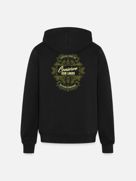 Conserve Our Lands - Unisex Full Zip Hoodie - black