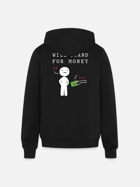 Money Meme Millennial Humor - Unisex Full Zip Hoodie - black