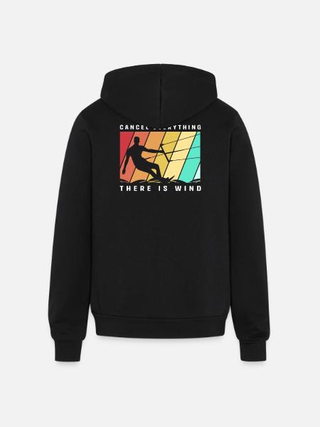 Kite Boarding Summer Kitesurfing - Unisex Full Zip Hoodie - black