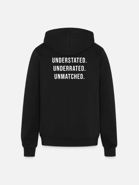 Understated Underrated Unmatched - Unisex Full Zip Hoodie - black