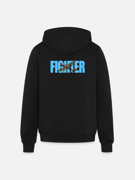 P-47 Thunderbolt - Unisex Full Zip Hoodie - black