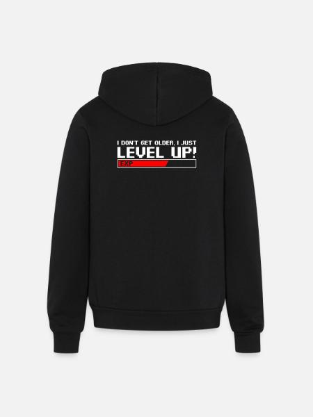 Level up - Unisex Full Zip Hoodie - black
