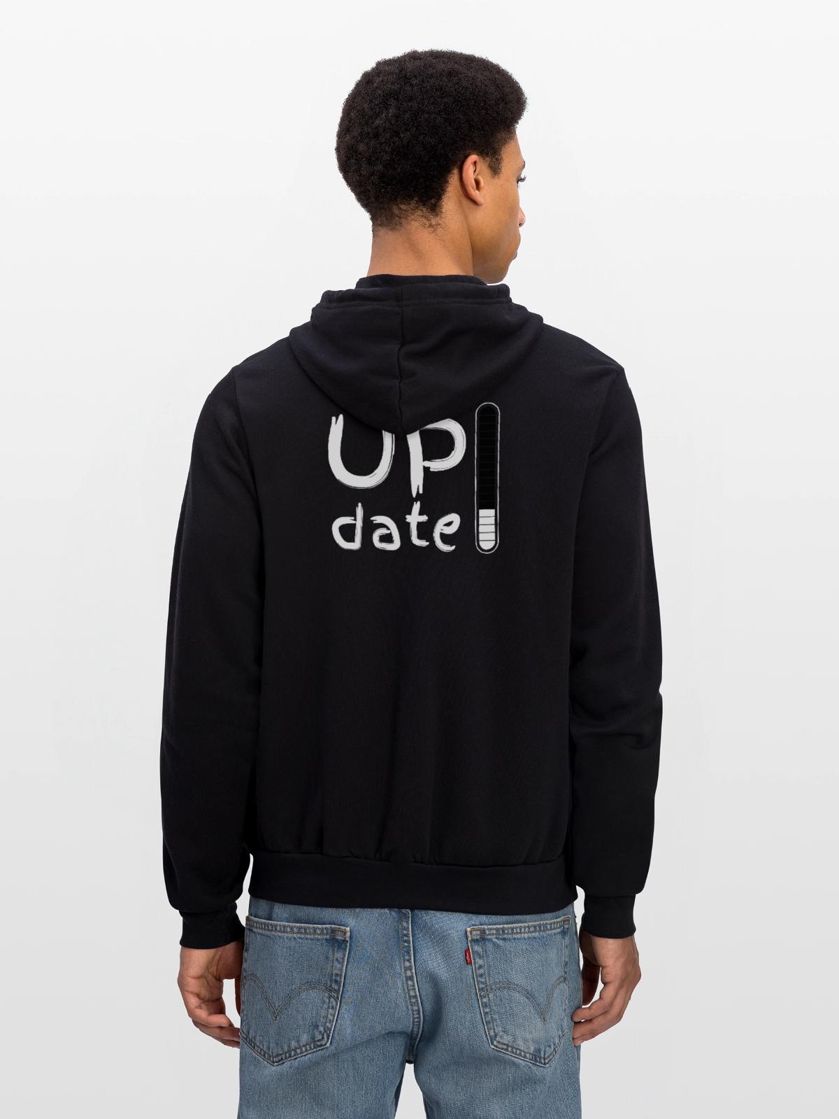 UPdate - Unisex Full Zip Hoodie - black - Back - Noah (186cm)