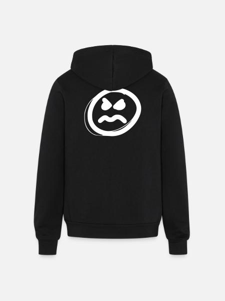 An Angry Face - Unisex Full Zip Hoodie - black