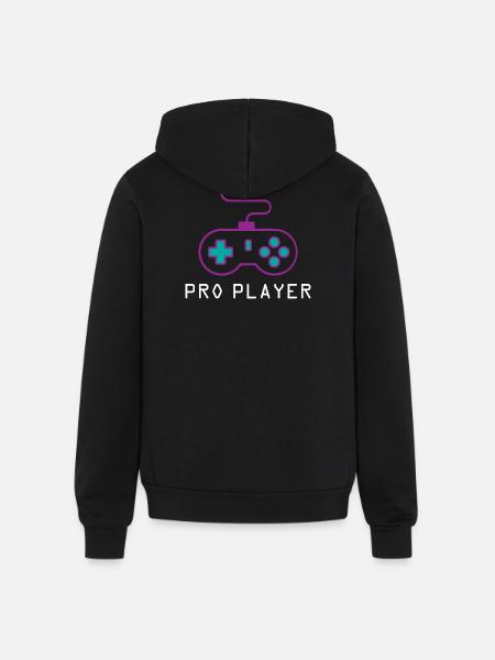 Pro Player Gamer - Unisex Full Zip Hoodie - black