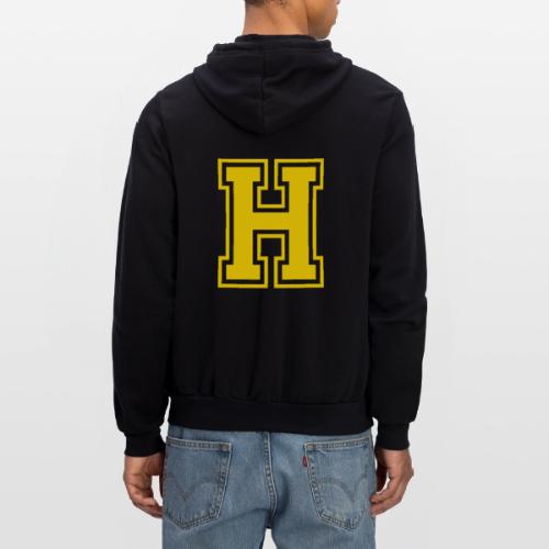 Letter H – Capital Athletic Alphabet Monogram - Unisex Full Zip Hoodie