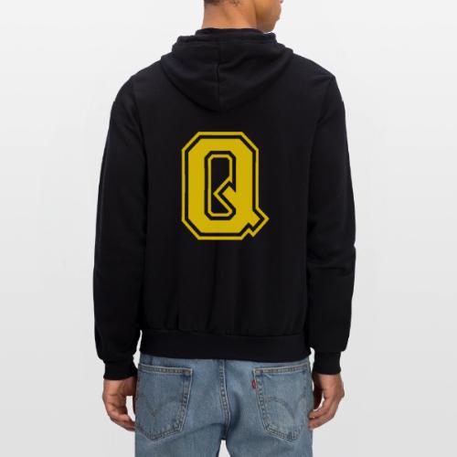 Letter Q – Capital Athletic Alphabet Monogram - Unisex Full Zip Hoodie