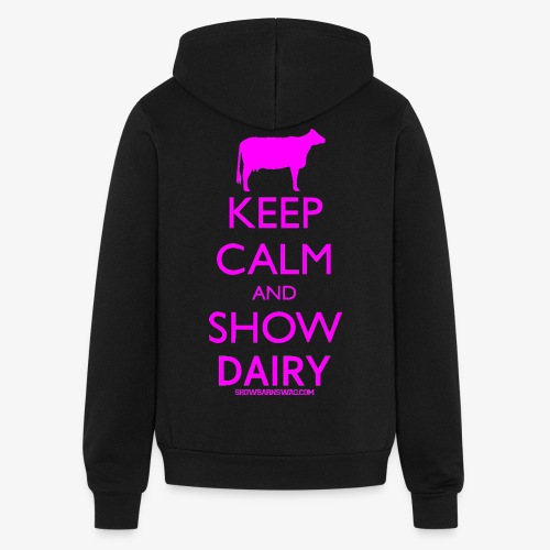 Keep Calm Dairy Pink - Bella + Canvas Unisex Full Zip Hoodie