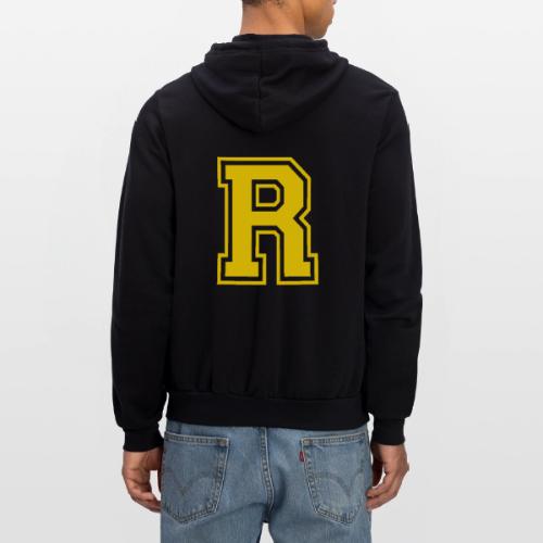Letter R – Capital Athletic Alphabet Monogram - Unisex Full Zip Hoodie