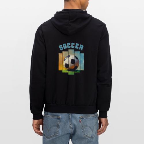 Soccer Ball Vibes - Unisex Full Zip Hoodie