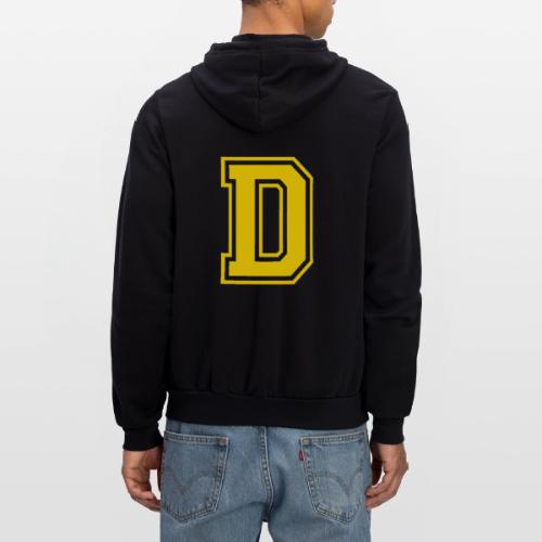Letter D – Capital Athletic Alphabet Monogram - Unisex Full Zip Hoodie