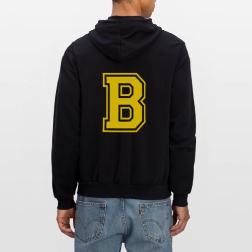 Letter B – Capital Athletic Alphabet Monogram - Unisex Full Zip Hoodie