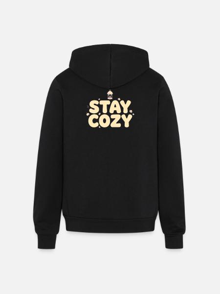 Stay Cozy Lantern Autumn - Unisex Full Zip Hoodie - black