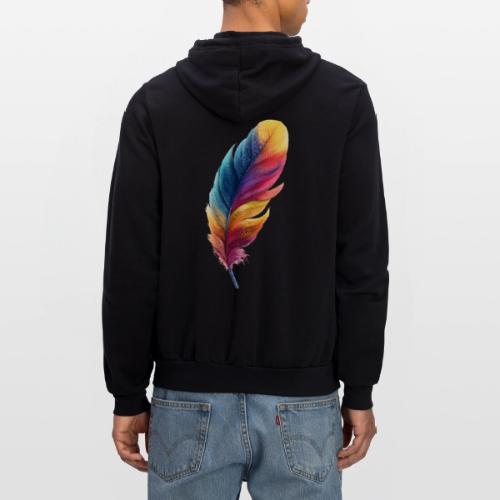 Rainbow Flight Feather - Unisex Full Zip Hoodie