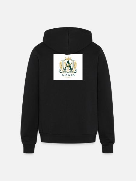 Arain Pride - Premium Punjabi Heritage Graphic - Unisex Full Zip Hoodie - black