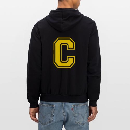 Letter C – Capital Athletic Alphabet Monogram - Unisex Full Zip Hoodie