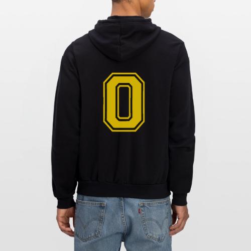 Letter O – Capital Athletic Alphabet Monogram - Unisex Full Zip Hoodie