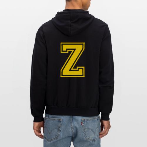 Letter Z – Capital Athletic Alphabet Monogram - Unisex Full Zip Hoodie