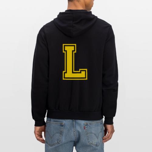 Letter L – Capital Athletic Alphabet Monogram - Unisex Full Zip Hoodie