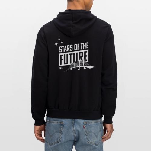 Stars of the Future - New Logo in White - Unisex Full Zip Hoodie