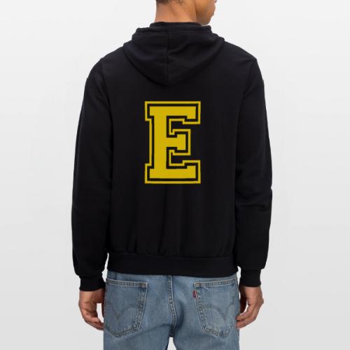 Letter E – Capital Athletic Alphabet Monogram - Unisex Full Zip Hoodie