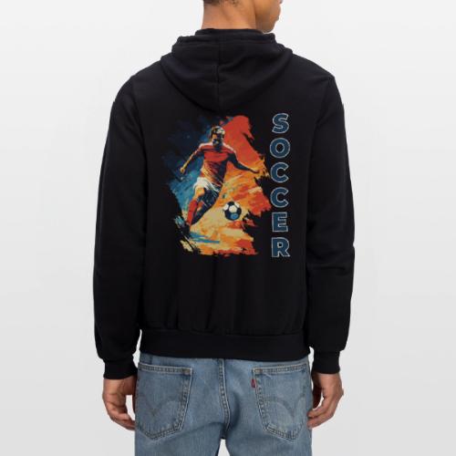Soccer Action Pulse - Unisex Full Zip Hoodie