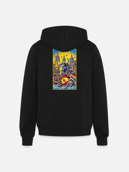 Spanien Stier Espana Design - Unisex Full Zip Hoodie - black