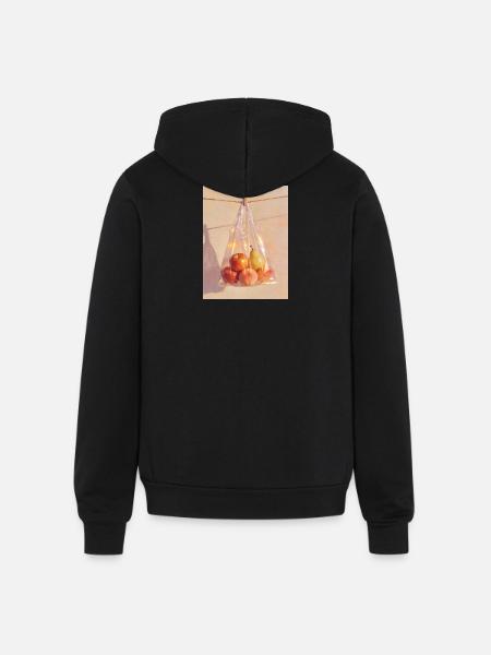 Sunlit Plastic Fruit Still Life - Unisex Full Zip Hoodie - black