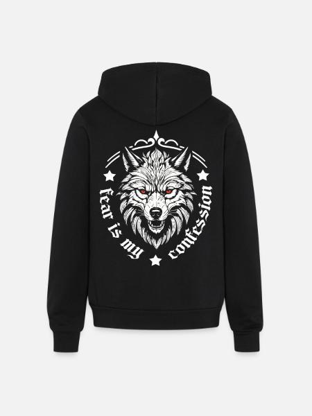 Fear - Unisex Full Zip Hoodie - black