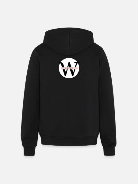 WHOLE - Unisex Full Zip Hoodie - black