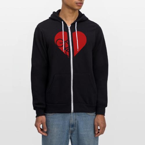 Bike in heart - Unisex Full Zip Hoodie