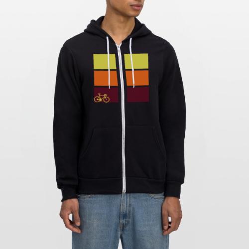 tricolor with bicycle - Unisex Full Zip Hoodie