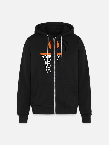 Basketball - Unisex Full Zip Hoodie - black