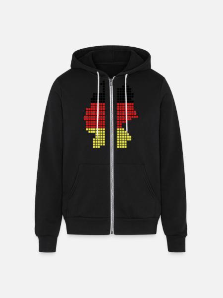 germany - Unisex Full Zip Hoodie - black