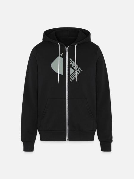 I pooped today quote - Unisex Full Zip Hoodie - black