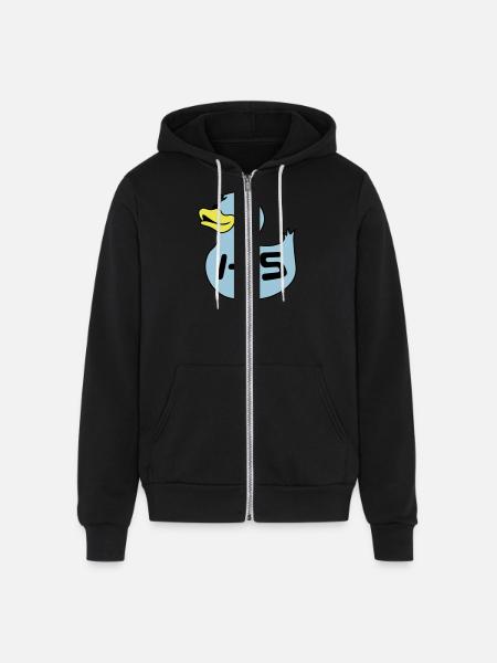Rubber duckie his - Unisex Full Zip Hoodie - black