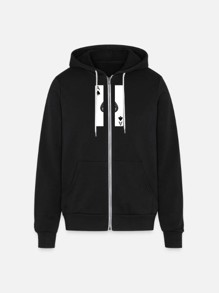 The Ace of Spades - Unisex Full Zip Hoodie - black