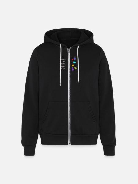 Empathy - Unisex Full Zip Hoodie - black