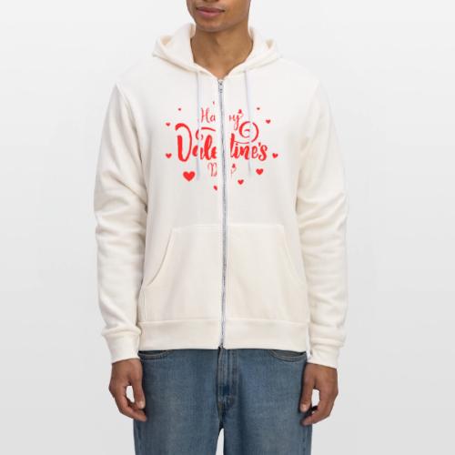 Valentine's Day Design February 14, Love Day - Unisex Full Zip Hoodie
