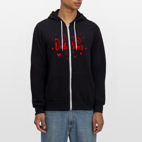 Valentine's Day Design February 14, Love Day - Unisex Full Zip Hoodie