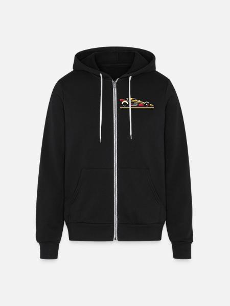 Race Car Velocity - Unisex Full Zip Hoodie - black