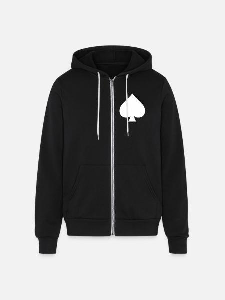 Spades - Unisex Full Zip Hoodie - black