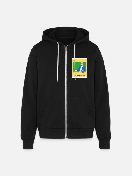Mexican Lottery La Maestra - Unisex Full Zip Hoodie - black