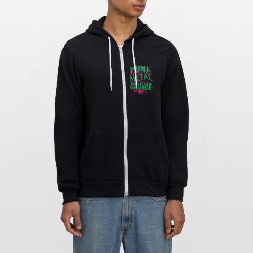 Punk Metal Grunge - Unisex Full Zip Hoodie
