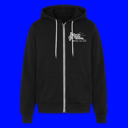 Retro Logo - White - Unisex Full Zip Hoodie