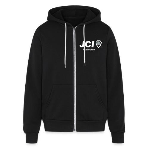 JCI Ludington Logo WHITE - Unisex Full Zip Hoodie