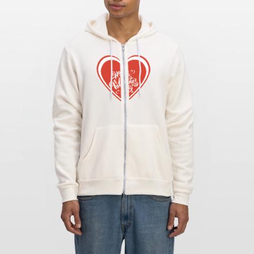 Hearts Love February Valentine's Day February 14 - Unisex Full Zip Hoodie