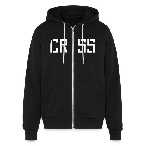 Cr0ss logo white - Bella + Canvas Unisex Full Zip Hoodie