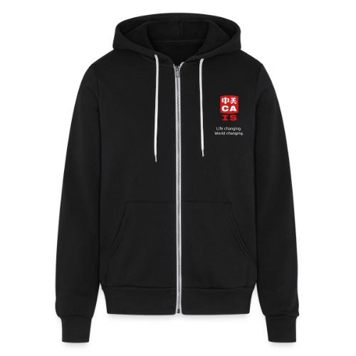CAIS Logo (Life Changing World Changing) on Black - Unisex Full Zip Hoodie