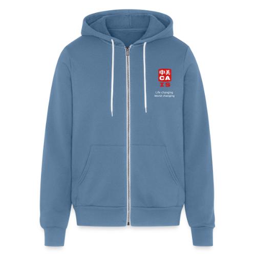 CAIS Logo (Life Changing World Changing) on Black - Unisex Full Zip Hoodie